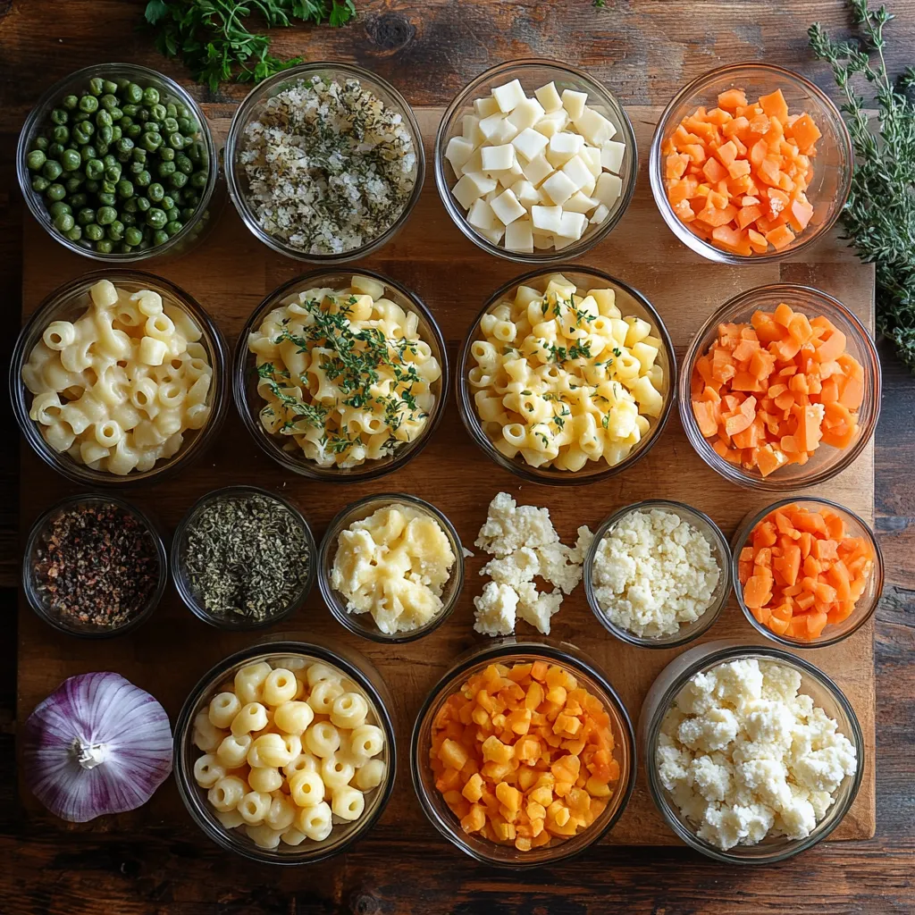 Baked Mac and Cheese with Frozen Veggies Ingredients