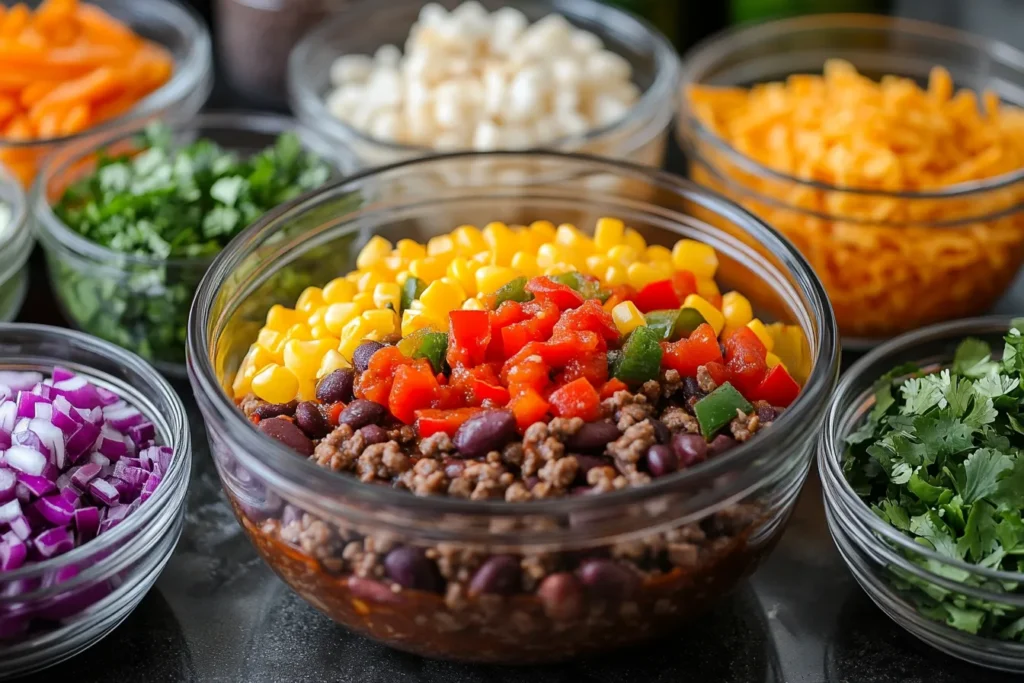 Freezer Dump Chili Ingredients