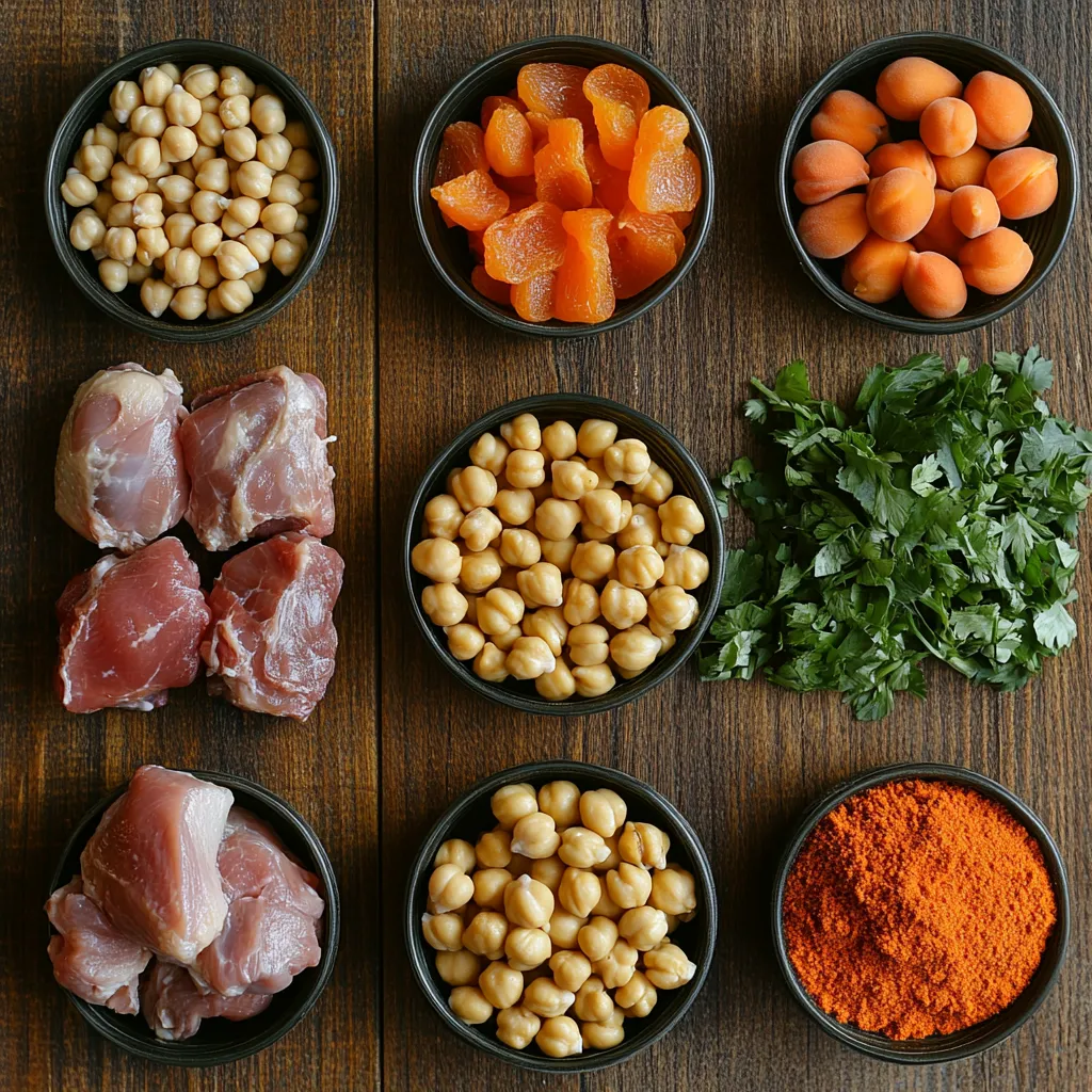 Moroccan tagine ingredients