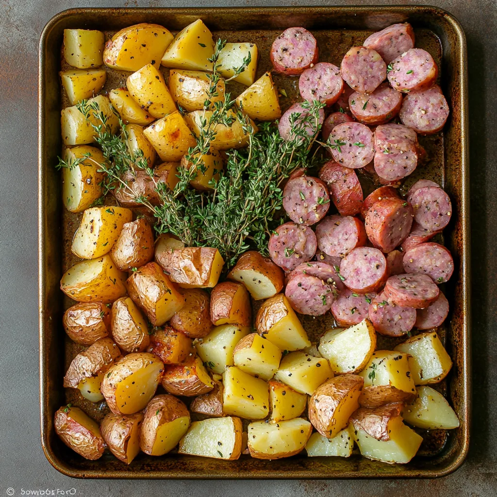 Sheet Pan Sausage & Potatoes Ingredients