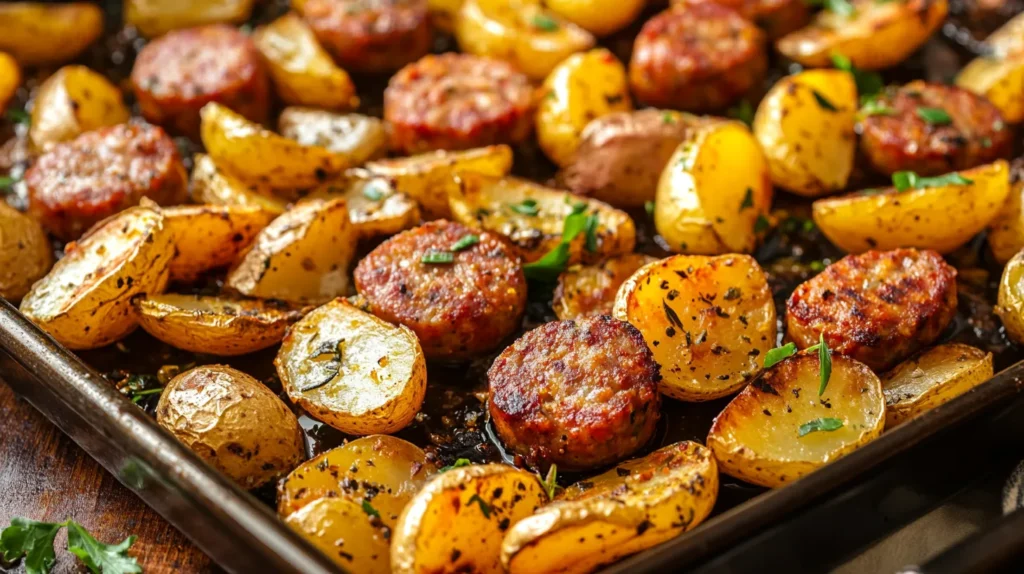 Sheet Pan Sausage and Potatoes