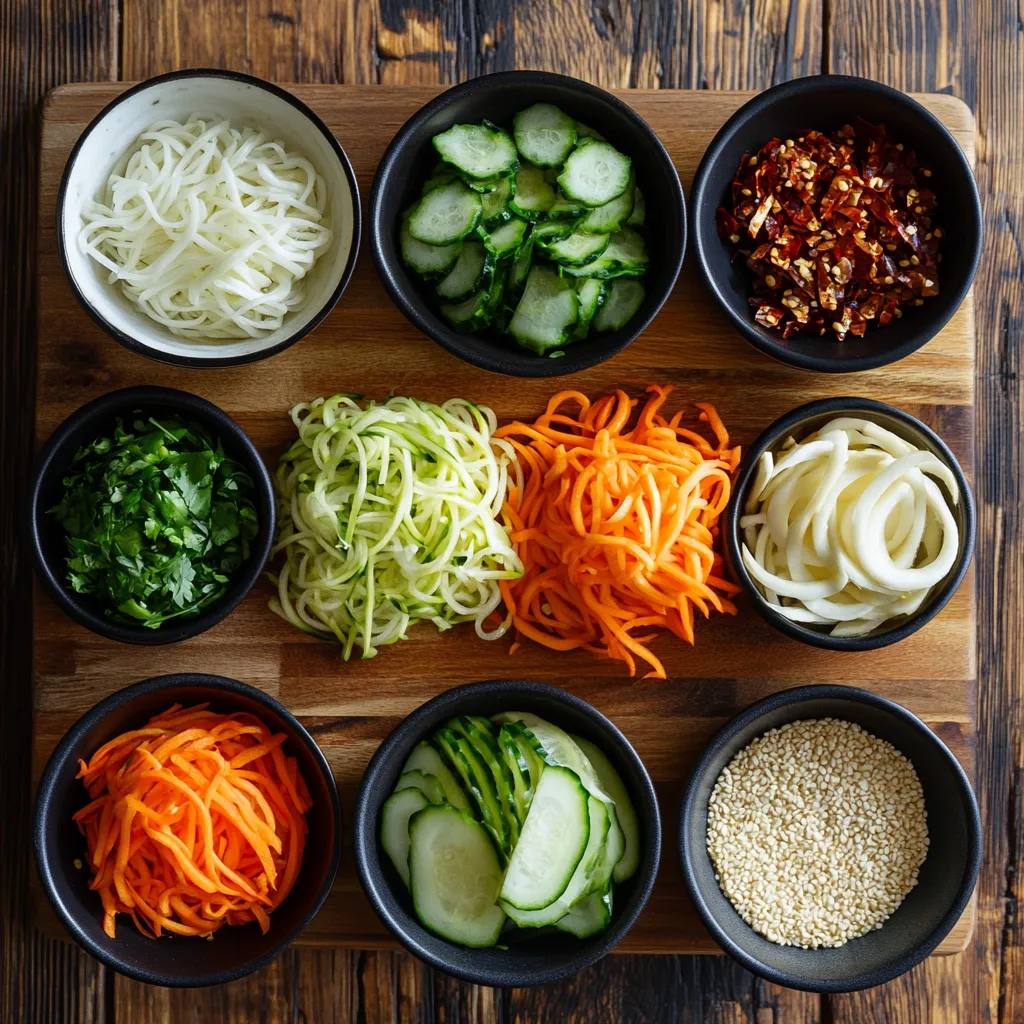 Zucchini Noodle Stir Fry Ingredients